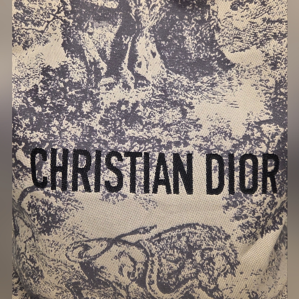 Christian Dior Gray and Beige Canvas Tote Bag - New - Picture 4 of 5